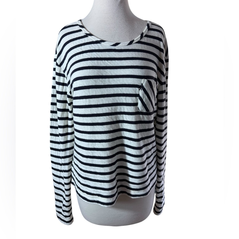 Alex Mill Striped Crew Neck Long Sleeve 100% Cotton Comfy Top